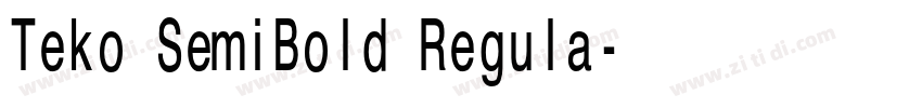 Teko SemiBold Regula字体转换